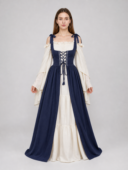 Renaissance-Style Costume Dress with Lacing