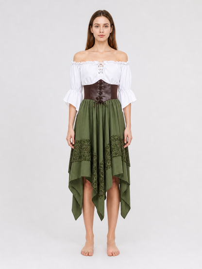 Pirate Costume: Blouse, Corset, and Skirt