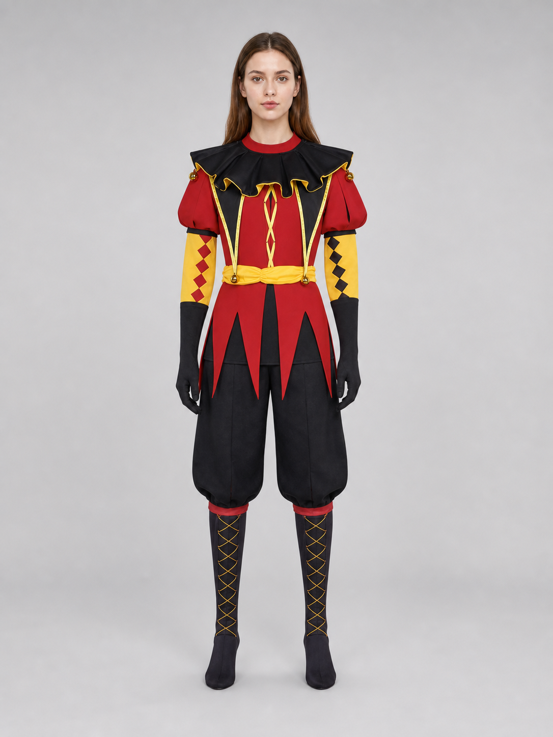 Jester Costume with Mask and Hat