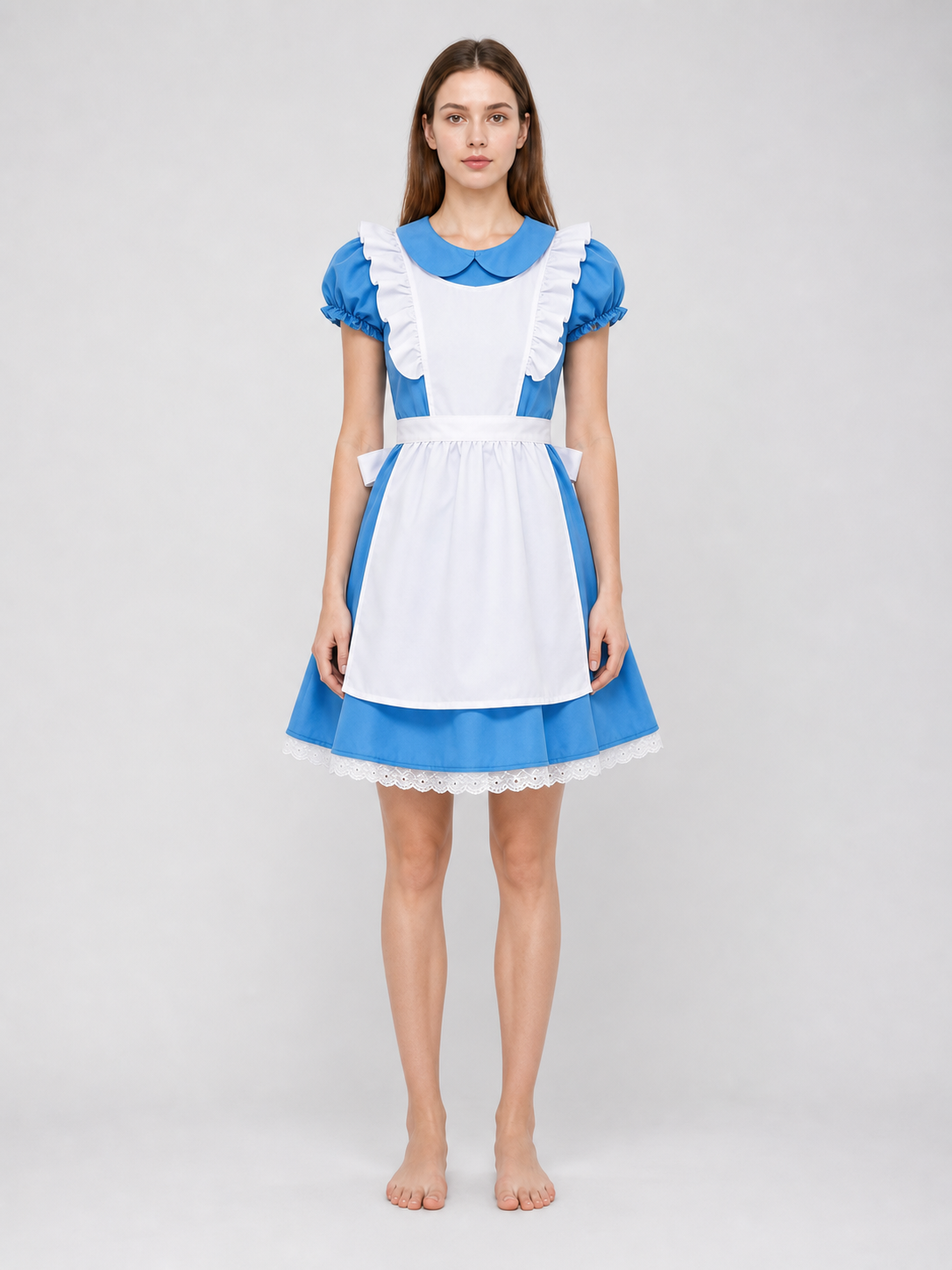 Blue and White Alice Costume Dress with Accessories