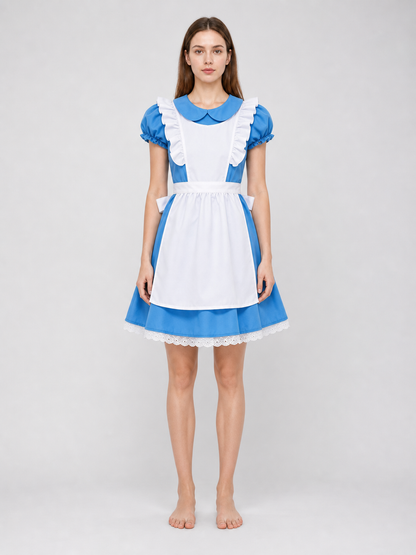 Blue and White Alice Costume Dress with Accessories