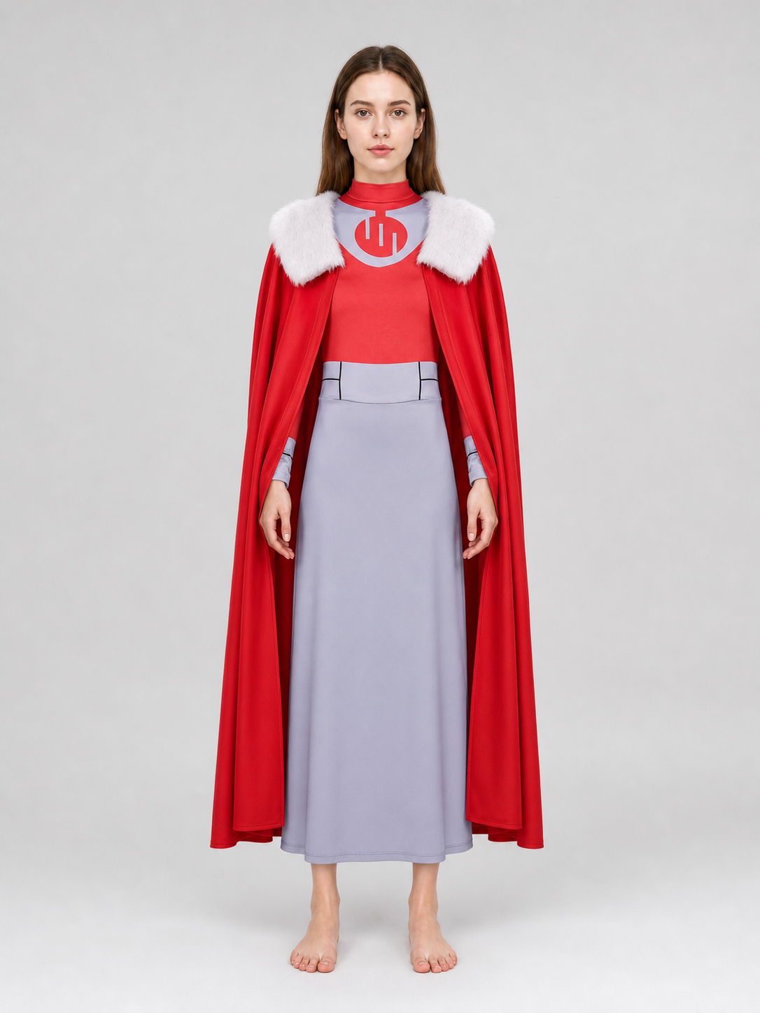 Thragg Cosplay Costume with Cape and High Collar