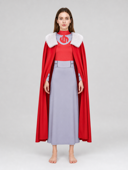 Thragg Cosplay Costume with Cape and High Collar