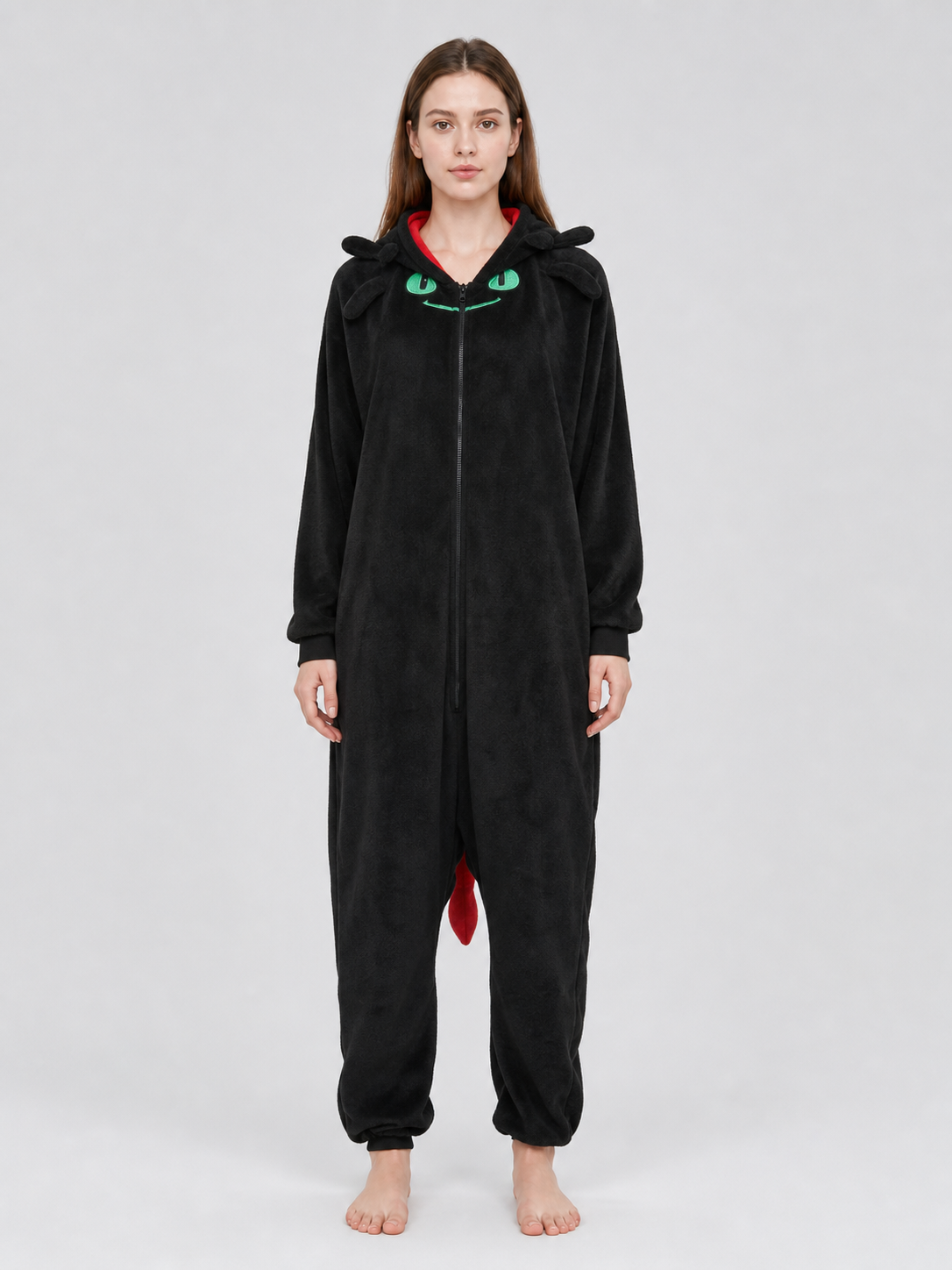 Dragon Kigurumi, Black Hooded Costume