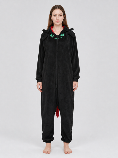 Dragon Kigurumi, Black Hooded Costume