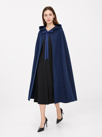 Blue Hooded Medieval Carnival Cloak