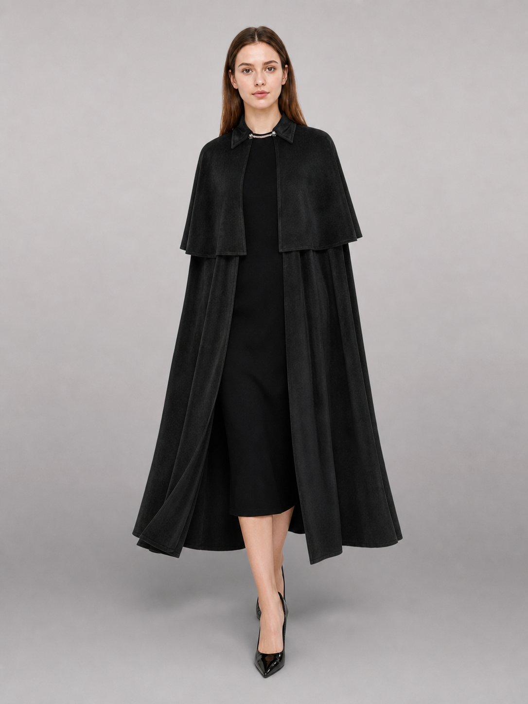 Black Gothic-Style Carnival Cloak