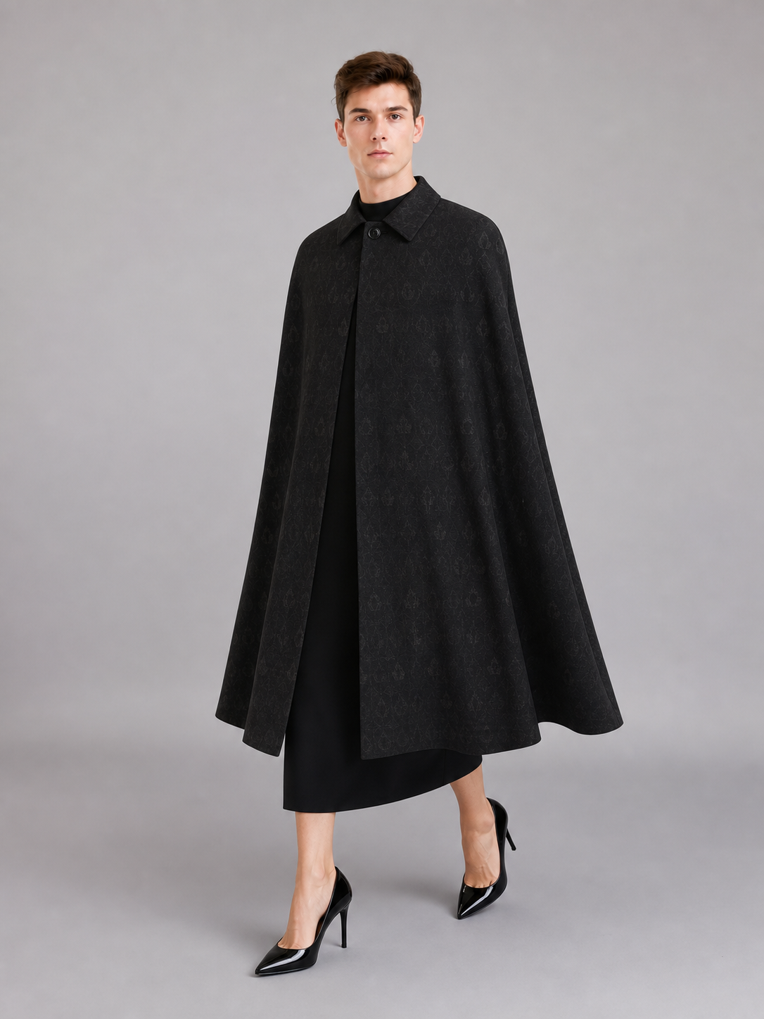 Black Full-Length Pants with Belt Loops