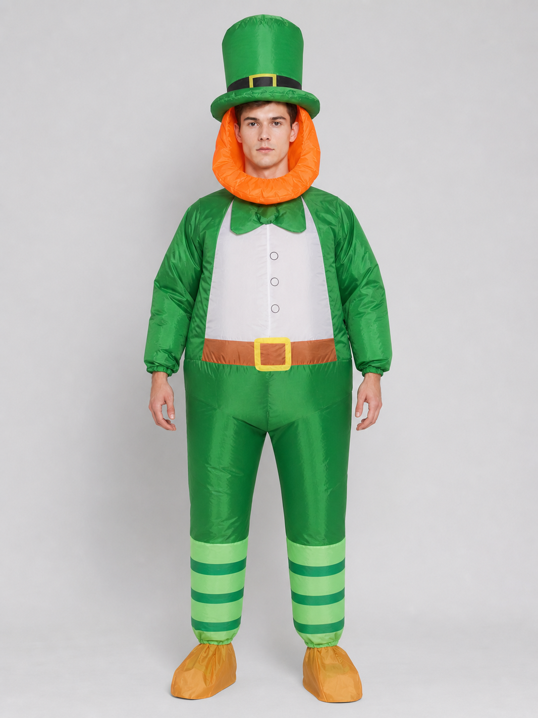 Green Inflatable Leprechaun Costume for Celebrations