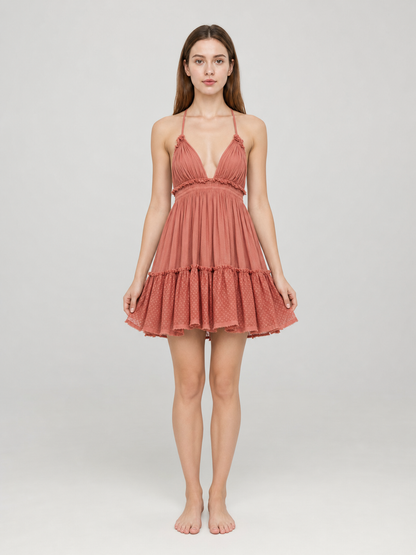 Cotton Boho Open-Back Sundress