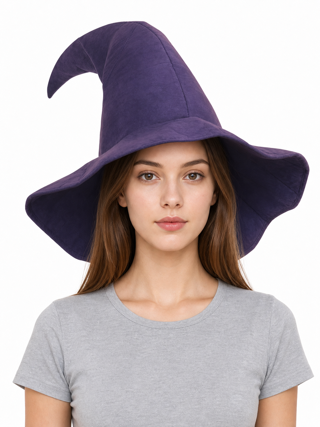 Purple witch costume hat for Halloween