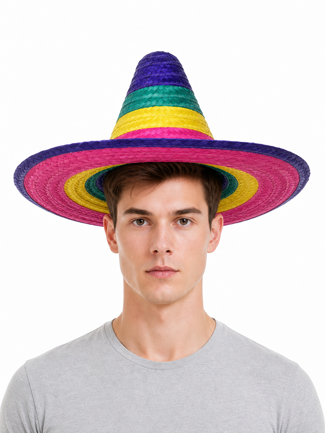 Purple Wide-Brim Carnival Hat