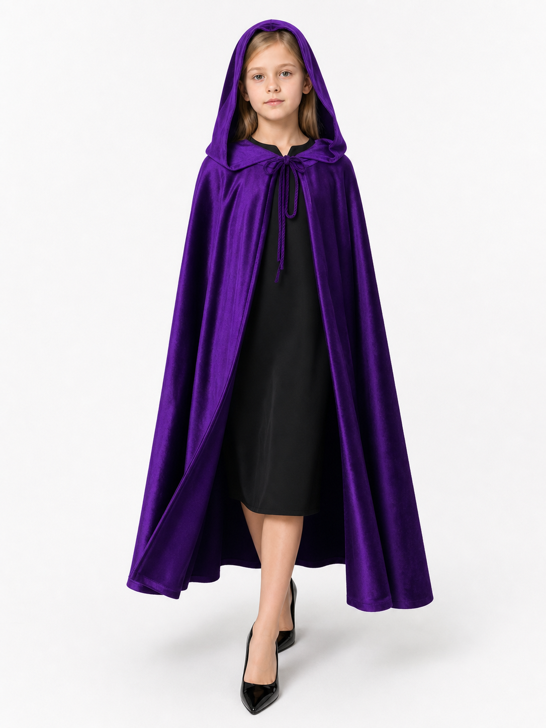 Purple Hooded Carnival Cape