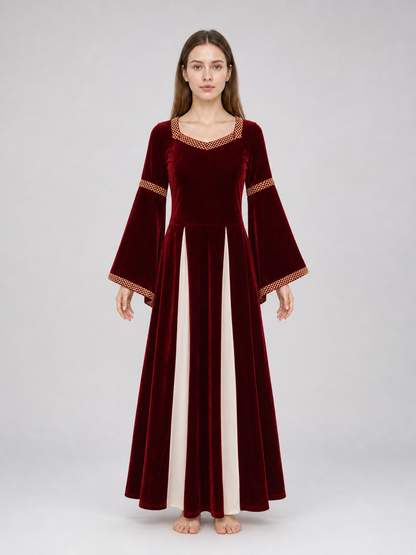 Medieval-Style Costume Dress with Sleeves