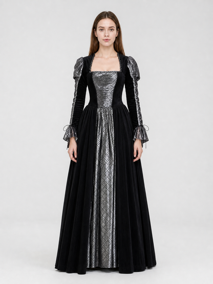 Gothic Long Dress for Halloween and Cosplay
