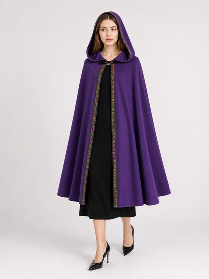Purple Hooded Carnival Cloak