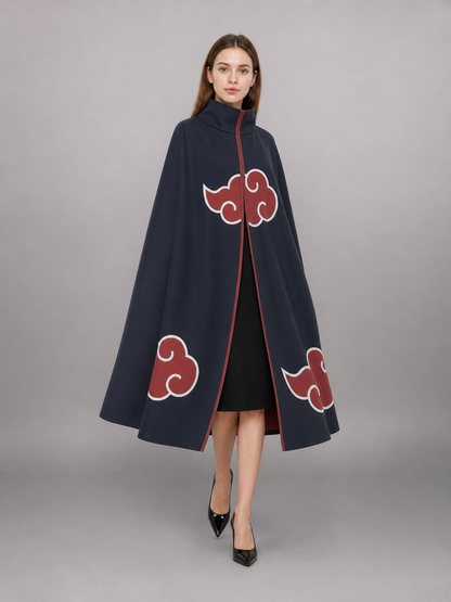 Black Carnival Cloak with Red Clouds