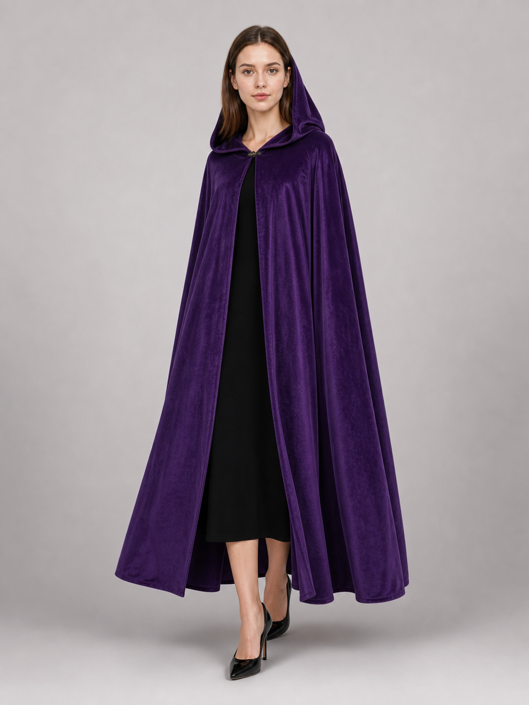 Purple Carnival Cloak with Hood