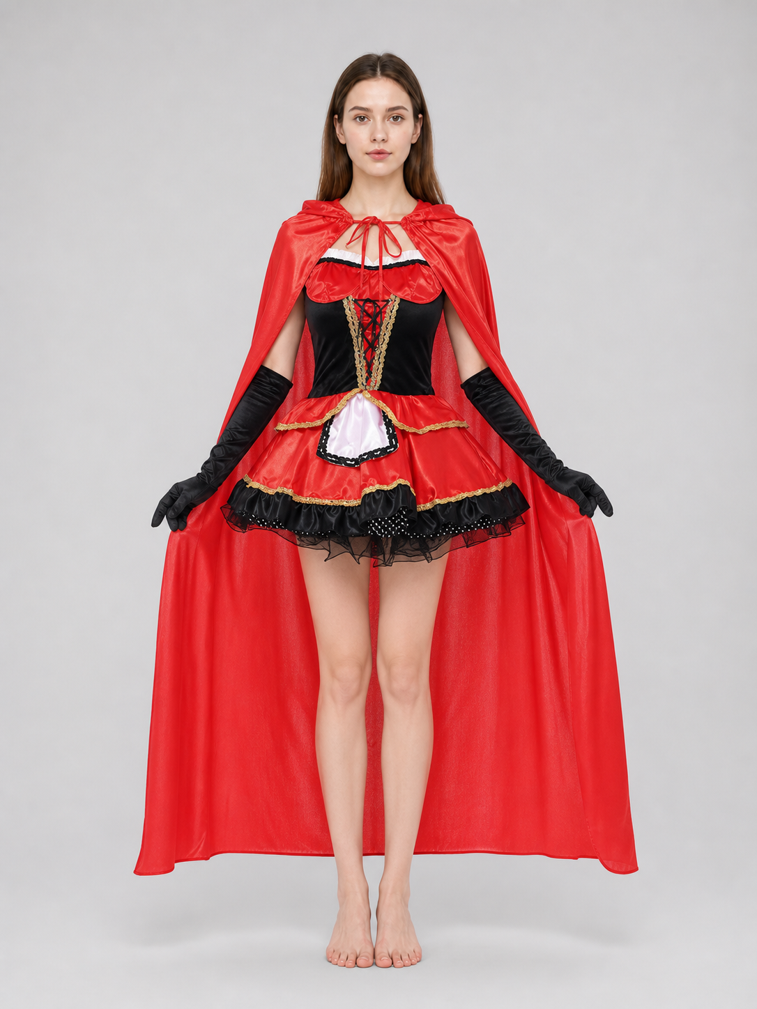 Little Red Riding Hood Carnival Costume with Cloak
