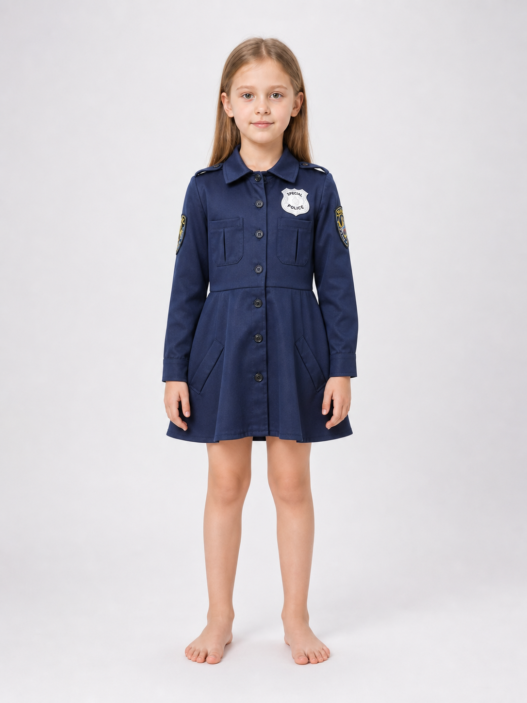 Police Costume Dress with Cap
