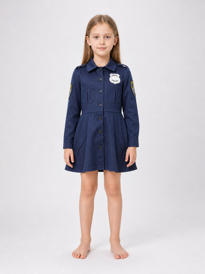 Police Costume Dress with Cap