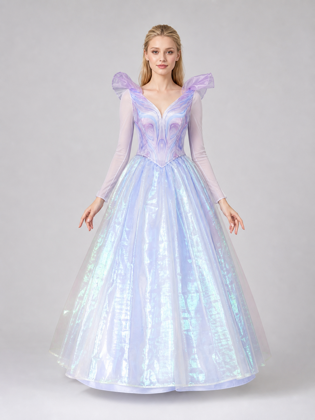 Glinda cosplay dress, purple, with a full skirt