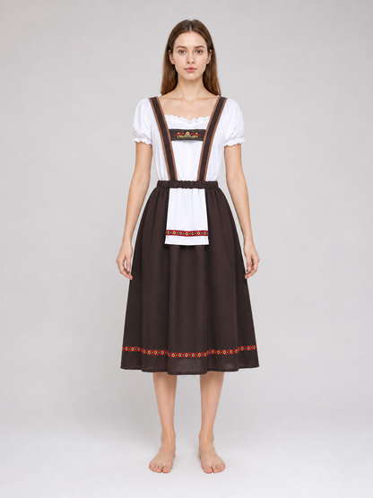 Oktoberfest Beer Maid Costume with Apron front view