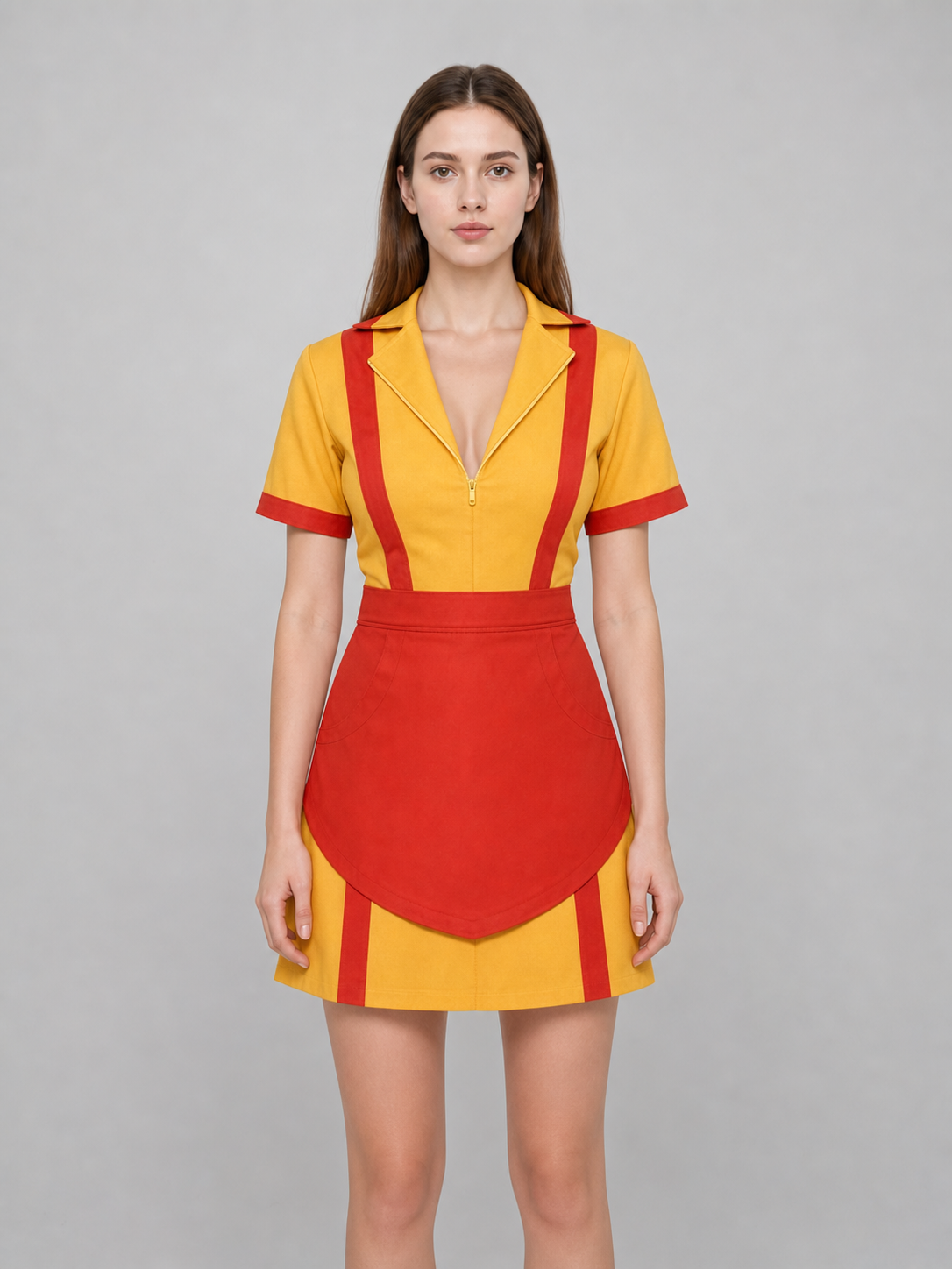 Diner-Style Carnival Dress with Apron