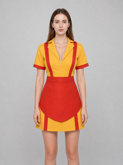 Diner-Style Carnival Dress with Apron