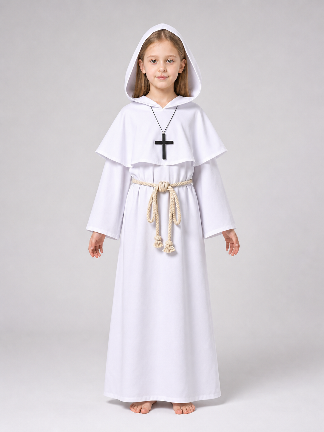White Hooded Clergyman Costume