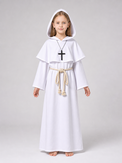 White Hooded Clergyman Costume