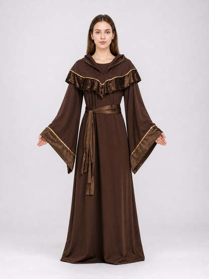 Hooded fantasy costume, long robe