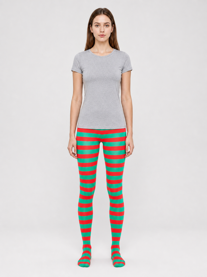 Striped tights for costumes, 3 color options