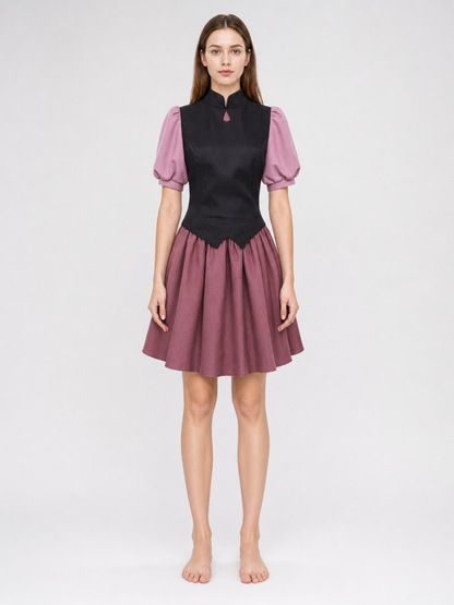 Cosplay costume: top with collar and full skirt