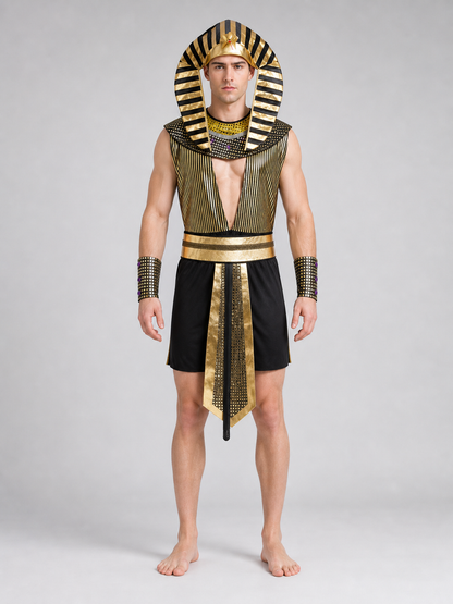 Pharaoh Costume for Carnival, Cosplay, and Stage Performances