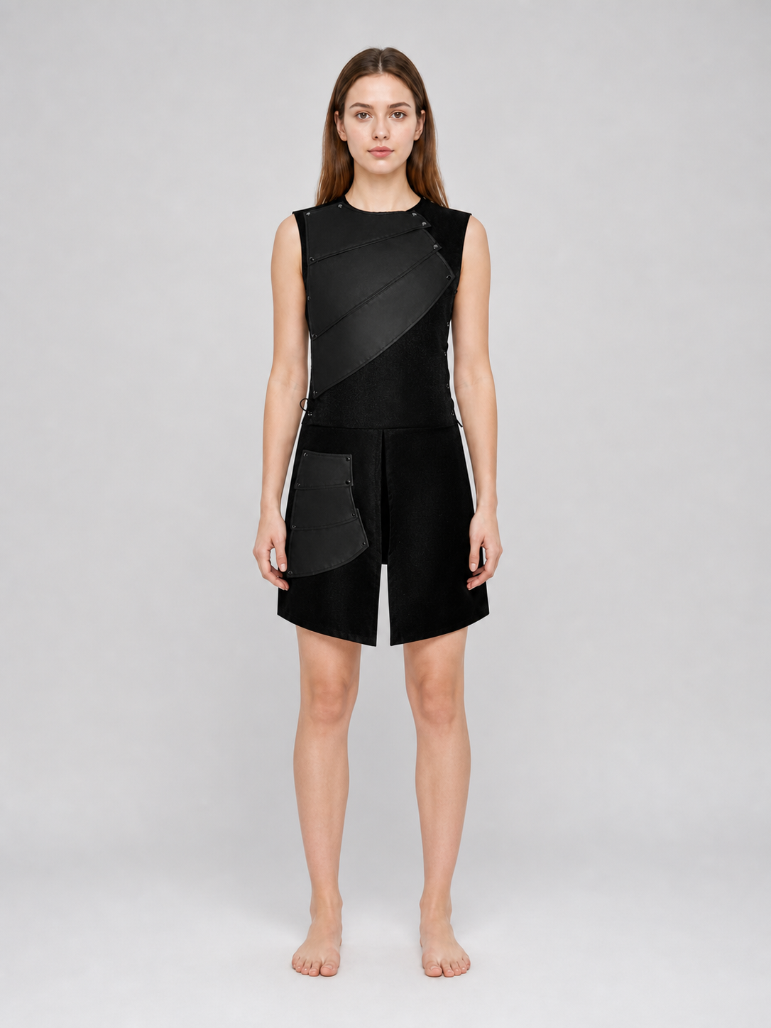 Black Asymmetrical Sleeveless Jumpsuit