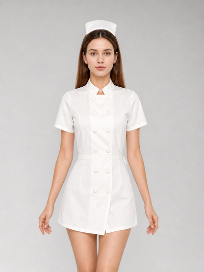 Nurse-style costume for cosplay and parties