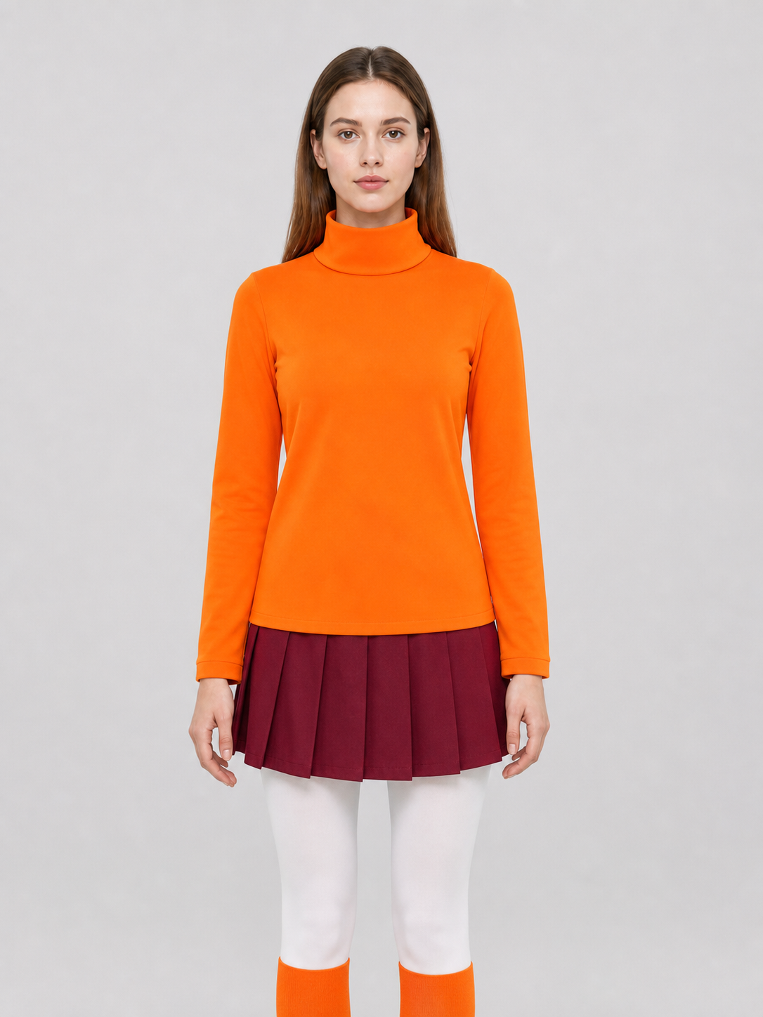 Velma Cosplay Costume: Top and Skirt
