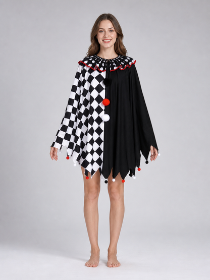Plaid Theatrical Cosplay Cape Costume