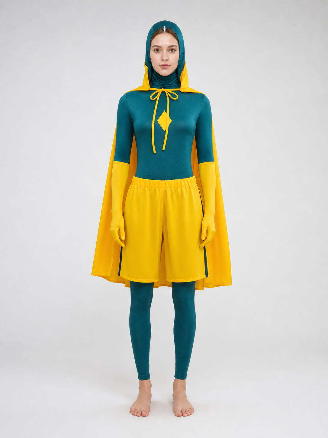 Wanda Vision Cosplay Costume with Hood and Cape