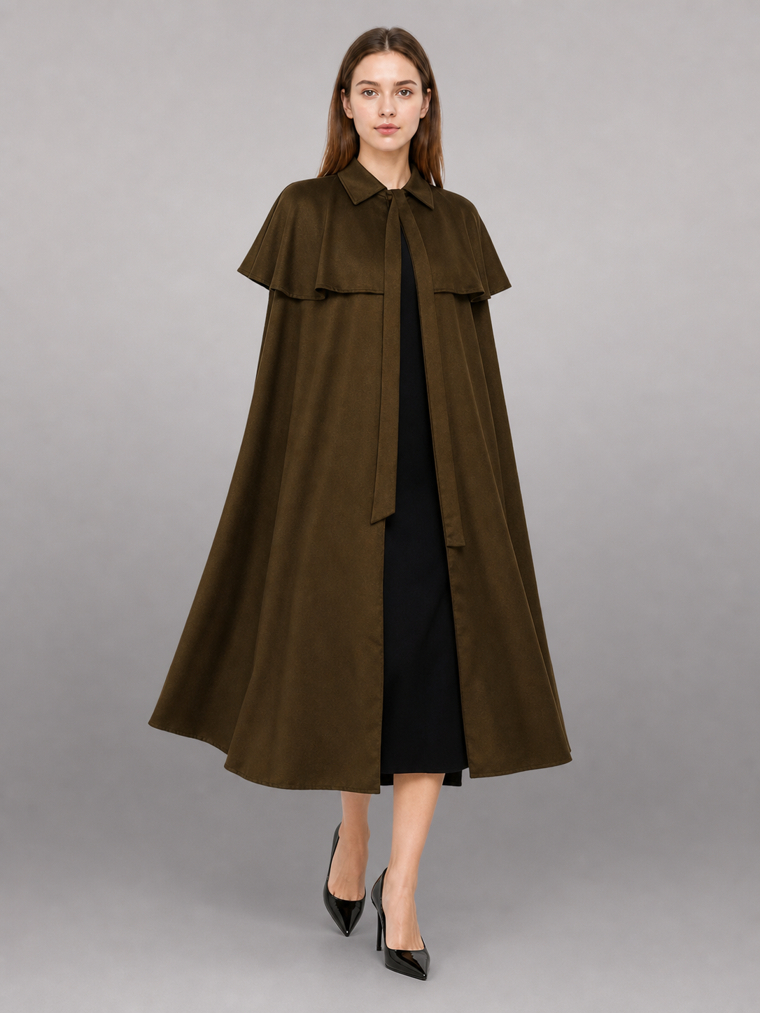 Brown Hooded Carnival Cloak