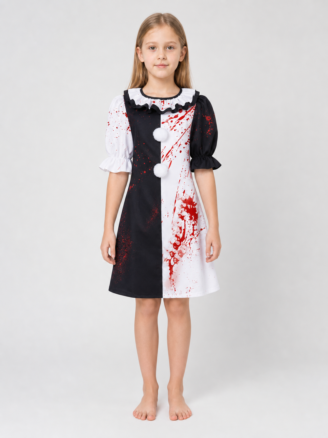 Clown Costume with Blood Splashes for Cosplay