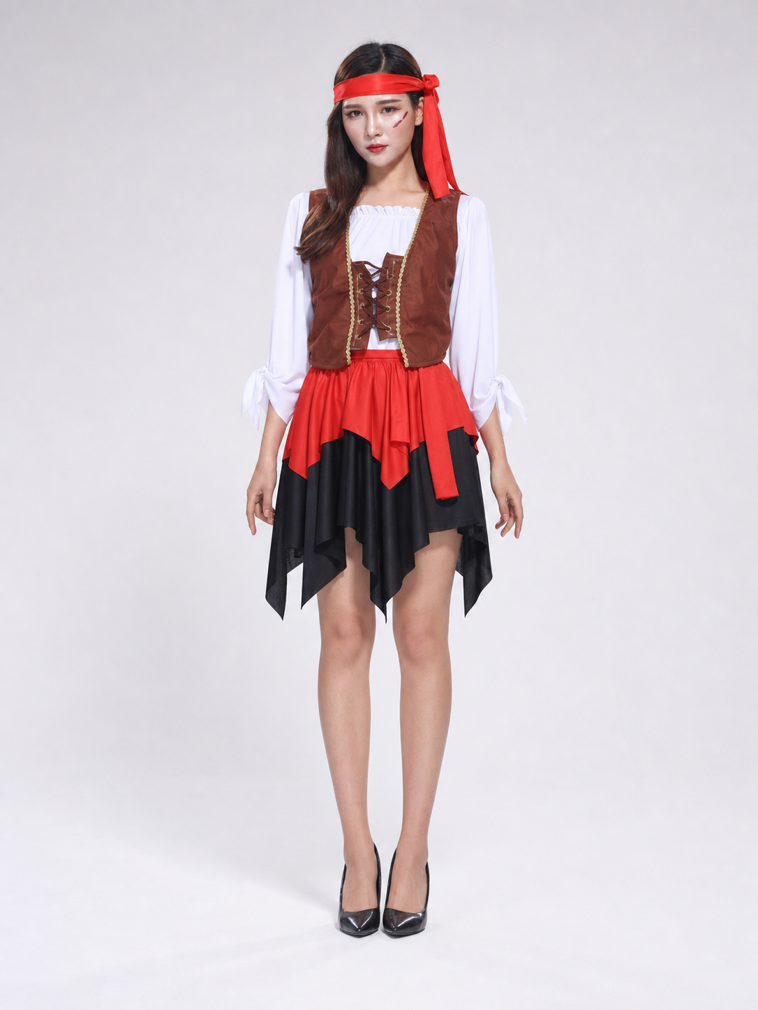 Pirate Costume with Corset and Scarf