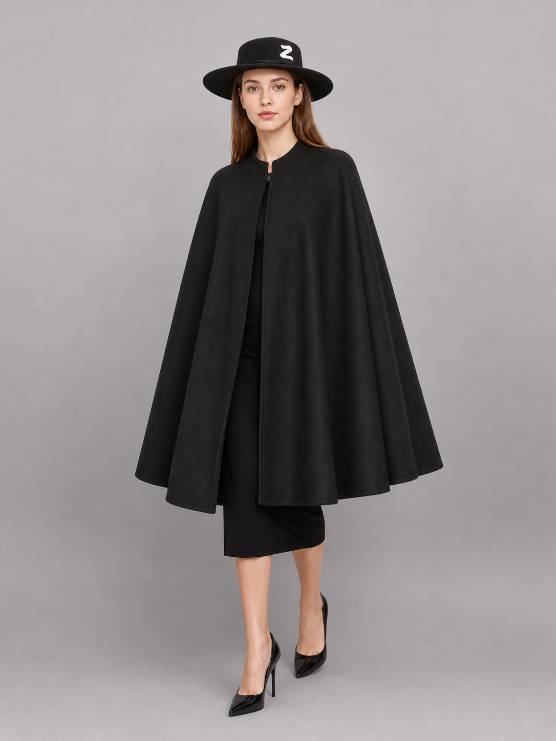 Black Carnival Hat in Zorro Style