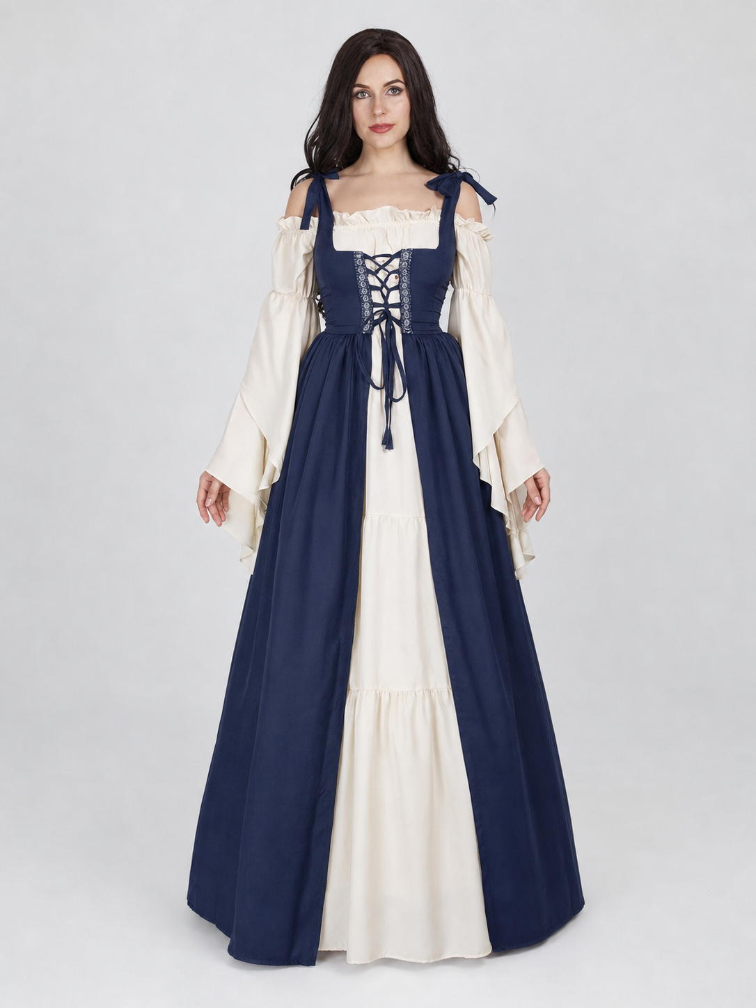 Renaissance-Style Costume Dress with Lacing