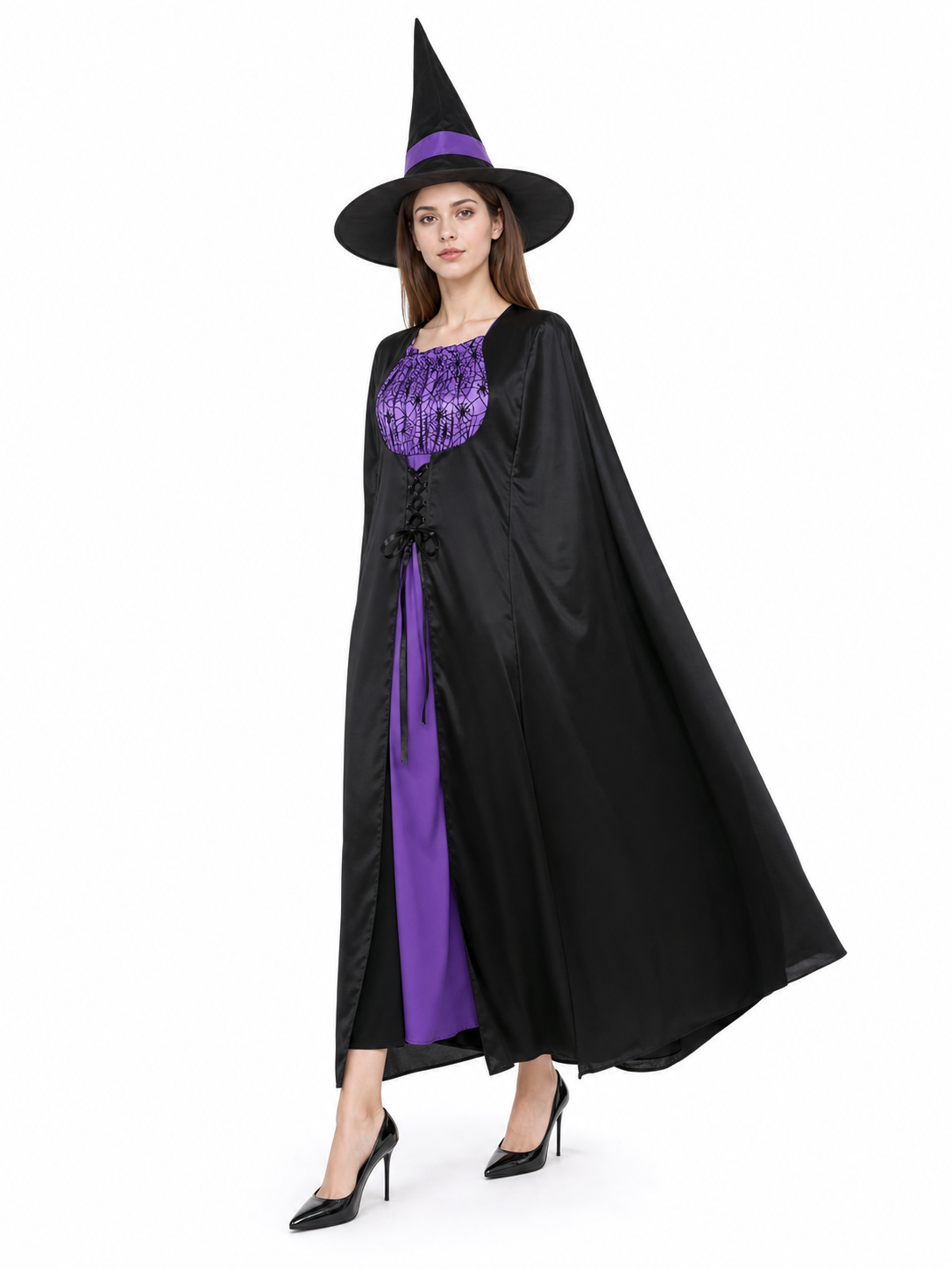 Black Costume Cape with Dress and Hat