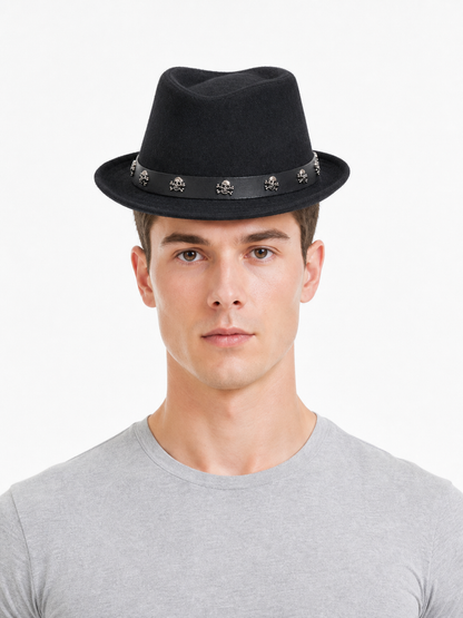 Carnival Hat with Skulls and Wide Brims