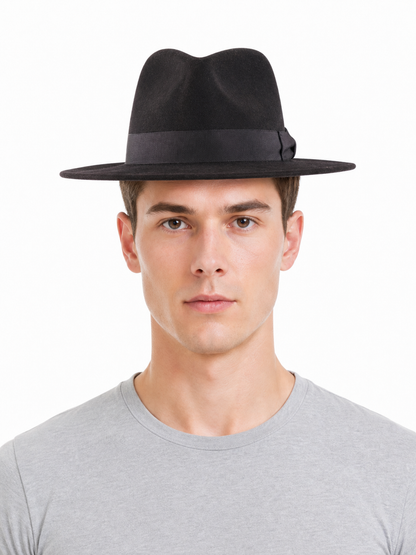Wide-Brim Carnival Fedora Hat