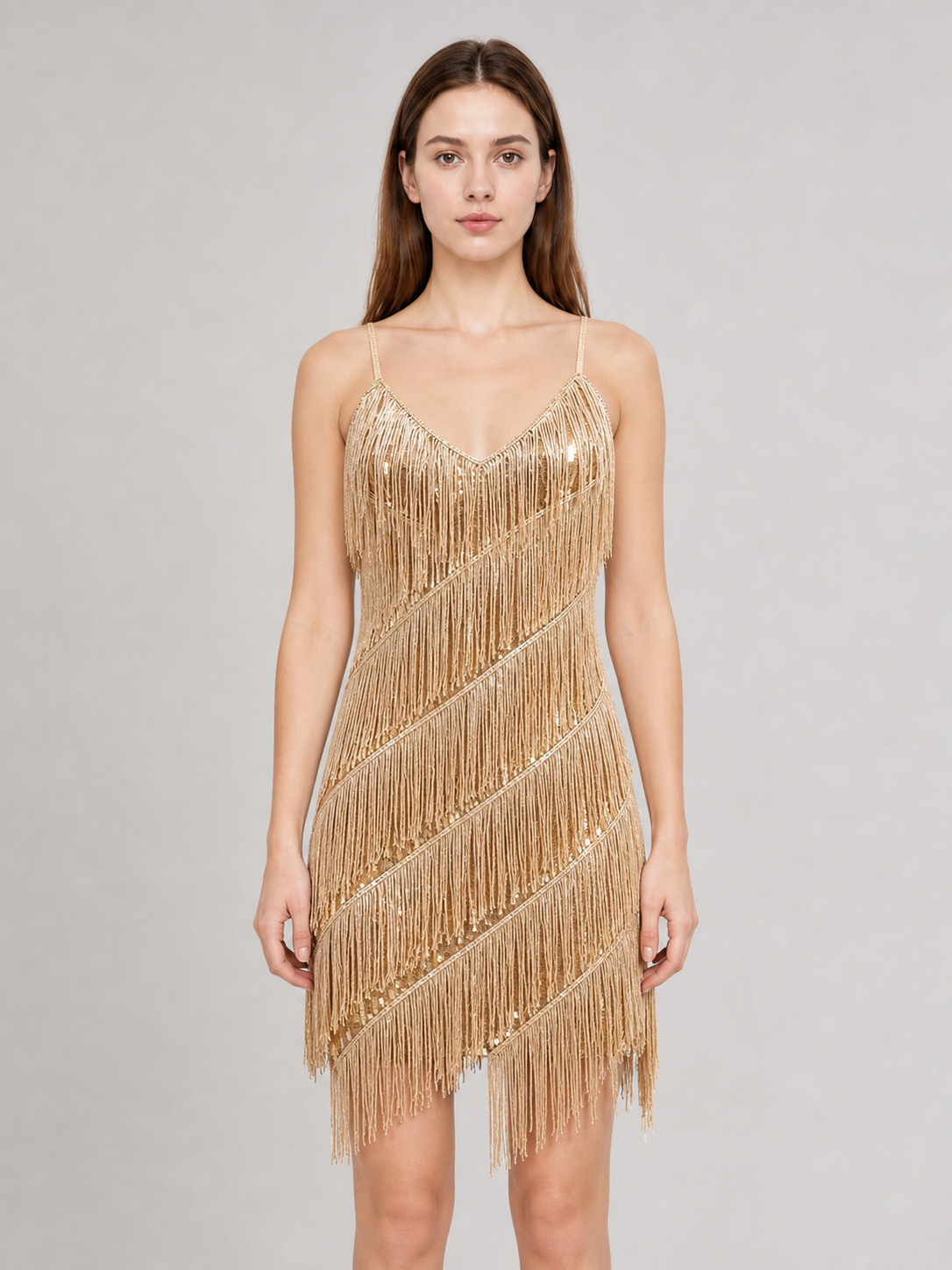 Fringe and Sequin Party Dress Set