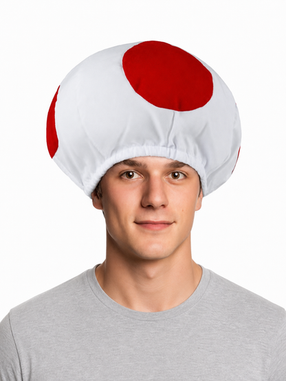 Mushroom Carnival Hat with Red Circles